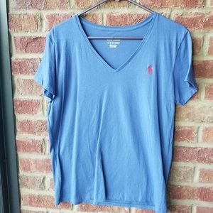 Polo neck short sleeve T-shirt